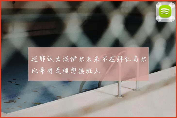 迈耶认为诺伊尔未来不在拜仁乌尔比希将是理想接班人
